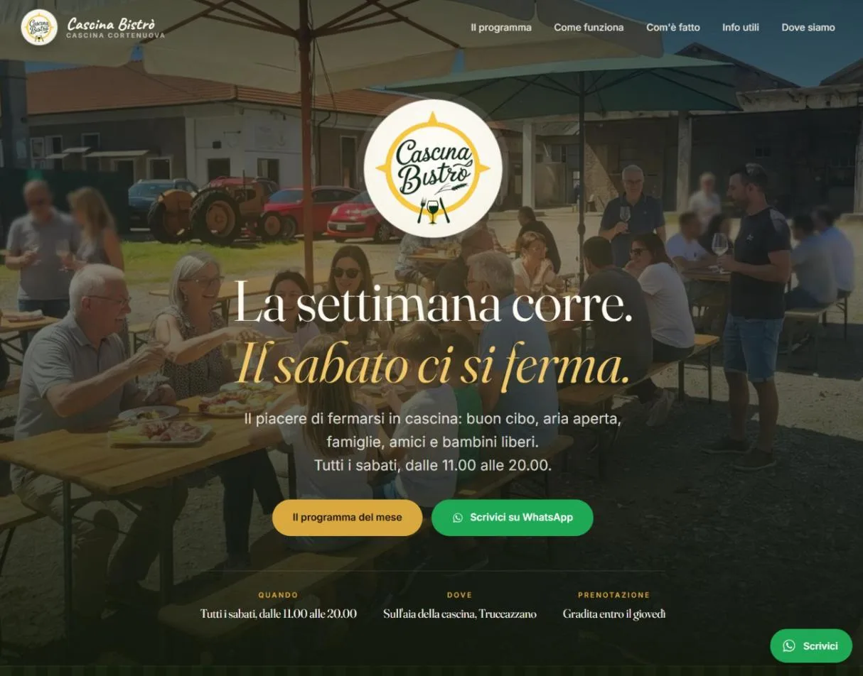 Il sito del Cascina Bistrò